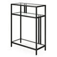 thumbnail image 2 of Evelyn&Zoe Cortland 22" Wide Rectangular Console Table with Glass Shelves, Blackened Bronze, 2 of 4