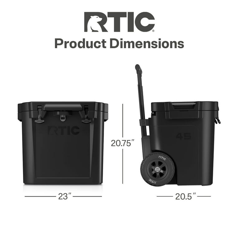 RTIC 45 QT Ultra-Tough Wheeled Hard-Sided Ice Chest Cooler RTIC 45 QT Ultra-Tough Wheeled Hard-Sided Ice Chest Cooler