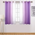 thumbnail image 2 of Light Filtering Curtains 63 Inches Long, Sheer Curtains Light Filtering, Ombre Curtains, Grommet Sheer Curtains, 52X63 In, Purple Gradient, Living Room, 1 Pc, 2 of 7