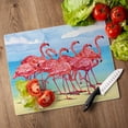 thumbnail image 3 of CounterArt Flamingo Horizon 3mm Tempered Glass Cutting Board 15" by 12", 3 of 7