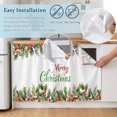 thumbnail image 5 of Merry Christmas Sink Skirt 11"Wx13"L,Dustproof Under Sink Curtain W/ Self Adhesive Tape,Xmas Green Leaves Berries Pine Needles Holiday Cabinet Curtain Cover for Bathroom Vanity,Kitchen Storage Shelf, 5 of 9