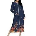 thumbnail image 2 of Women's Long Length Robe with Zipper and Pockets for Cozy Winter Nights and Home Wear, 2 of 9