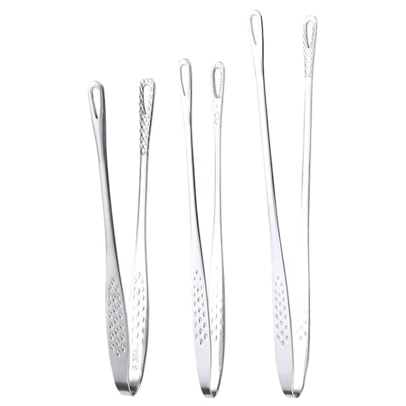 Pinzas de cocina de acero inoxidable para el hogar, 3 unidades