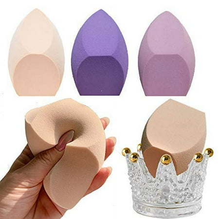 Makeup Sponge Blender & Holder BIG & SOFT Beauty Makeup Blender Puff Foundation Sponges Set Applicator Beauty Blending Blenders & Sponge Holder Concealer Sponge for Liquid Powder Sunscreen (A SET)