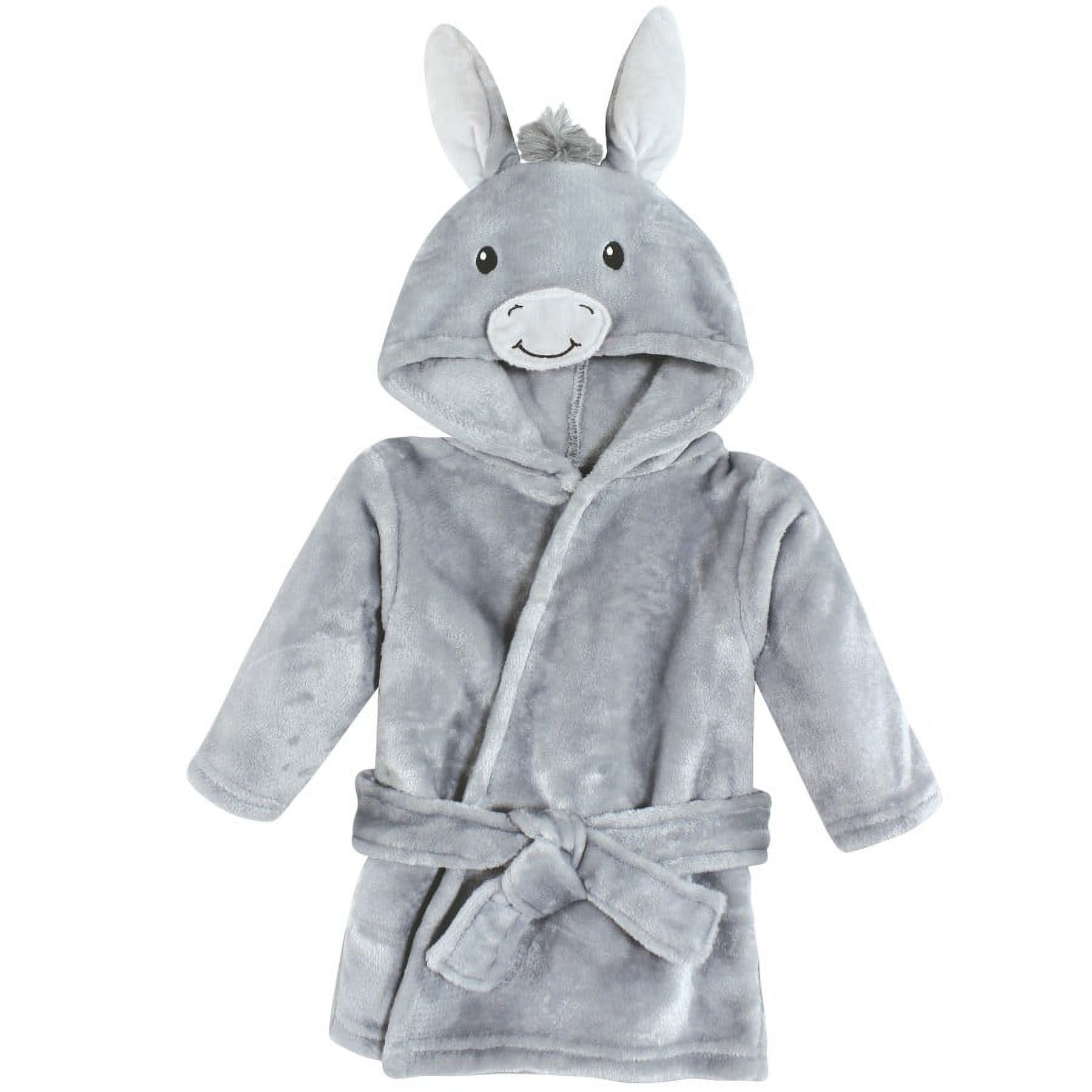 Hudson Baby Plush Bathrobe and Toy Set, Donkey, One Size