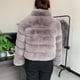 thumbnail image 5 of Abrigo de piel sintética para mujer, chaqueta cálida de alta calidad con cuello levantado, moda de invierno, novedad de 2024, 5 of 5