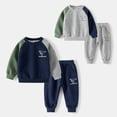 thumbnail image 6 of YunPes Toddler Boys Clothes Sets Little Boy Clothing Long Sleeve Pullover Jogger Pants Kids 2 Pieces Outfits 6 Month Old Baby Clothes, 6 of 7