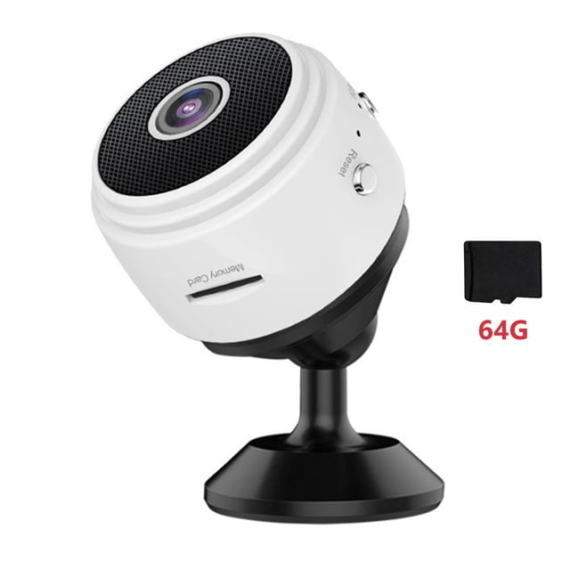 WiFi Cámara IP Detección de movimiento Visión nocturna 1080P Mini videocámaras (Blanco 64GB) Ehuebsd Para estrenar