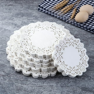 Regent 56-Count White Paper Lace Doilies Decorative Lace Coasters Placemats for Cookies, Cakes and Desserts, 4 Assorted Sizes