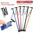 thumbnail image 2 of Canne de Marche Réglable Pliable en Aluminium pour la Marche, Voyage et Randonnée, Brun Foncé, 2 of 8