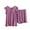 Purple, variant on Frostluinai Pajama Sets for Women 2 Piece Ruffle Pleated Sleepwear Sets Crewneck Shirts Loose Wide Leg Shorts Plus Size Solid Night Wear