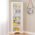thumbnail image 3 of Pemberly Row Elite Tall 2 Door Corner Storage Cabinet in White, 3 of 6