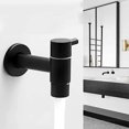 thumbnail image 5 of Black Stainless Steel Faucet, Mop Pool Faucet, Wall Mounted Cold Water Faucets, Retro Sink Faucet, Black Wall Mounted Faucet, for Balcony, Bathroom, K, 5 of 5