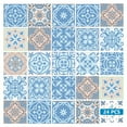 thumbnail image 2 of Mi Alma Sky Blue Floral Peel & Stick Vinyl Backsplash Tiles 5x5, 24 pcs, 2 of 11