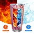 thumbnail image 5 of Vsdgher Pink Parrot Tropical Blossoms 20 Oz Stainless Steel Vacuum Insulated, Travel Mug Coffee Cup for Home, Office, Outdoor Works Great for Ice Drinks and Hot Beverage -Without Straw, 5 of 8