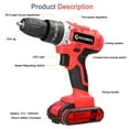thumbnail image 3 of Kit de Tournevis Électrique, 2 Vitesses Vitesse Moteur Brossé 2 3in1 Perceuse à Main Perceuse Portative Lithium 21v Perceuse au Lithium Brossé 21v du Moteur 2 Vitesses Réglage de la Rotation 25 Huiop Buzhi, 3 of 7