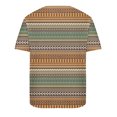 thumbnail image 4 of ZCFZJW Western Shirts for Men Vintage Ethnic Style Printed Summer Short Sleeve Button V Neck Henley Tops Loose Lightweight Comfy Pullover T-Shirts Gold XXXL, 4 of 5