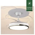 thumbnail image 2 of Graflsoa 48-Inch Smart Ceiling Fan Light with Remote Control, Dimmable LED, 3000-6500K Adjustable Color, Suction Cup Installation, 110V, 4 Blades, 6-Speed Wind, White Finish, 2 of 6