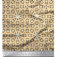thumbnail image 1 of Soimoi Viscose Chiffon Fabric Floral Block Printed Fabric 1 Yard 42 Inch Wide, 1 of 5