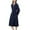 Navy, variant on Homgro Women's Long Terry Cloth Robe Lightweight Long Sleeve Midi Kimono Maternity Robes Bath SPA Hot Tub Hotel Soft Fall Spring Pocket Knee Length Bathrobe White Medium