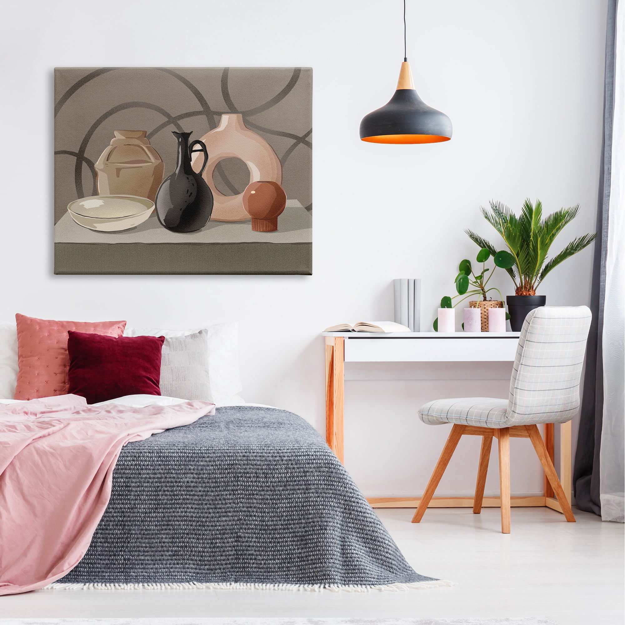 Stupell Industries Sleek Pottery Vase Still Life Spiral Pattern Canvas Wall Art, 48 x 36, Design by Ziwei Li