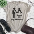 thumbnail image 2 of Big Mistake Shirt, Unisex Women's Men's Shirt, Marraige Shirt, Married Shirt, Newlywed Shirt, Light Silk Gray, Small, 2 of 6