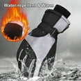thumbnail image 4 of Winter Gloves for Men and Women, Winter Ski Snow Warm Gloves, Windproof Cold Weather Thermal Gloves, Waterproof Thermal Gloves for Skiing Cycling Motorcycle Running Pattern-B Gray/Male, 4 of 9