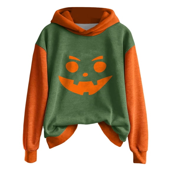 NMMUED Halloween Hoodie, Graphic Sweatshirts for Women, Halloween Hoodie for Women, Womens Hoodies Pullover, Halloween Hoodies, Pullover Hoodies, Green XXL