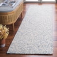 thumbnail image 2 of Safavieh  Hand-Tufted Ebony Melia Modern & Contemporary Wool Rug 2'3" x 9' Runner - Blue/Ivory, 2 of 5