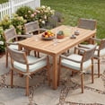 thumbnail image 2 of BPS 20" x 19" Outdoor Dining Chair Cushion, Water Resistant Patio Seat Cushion Pads with Ties, Set of 4 - Light Gray, 2 of 9