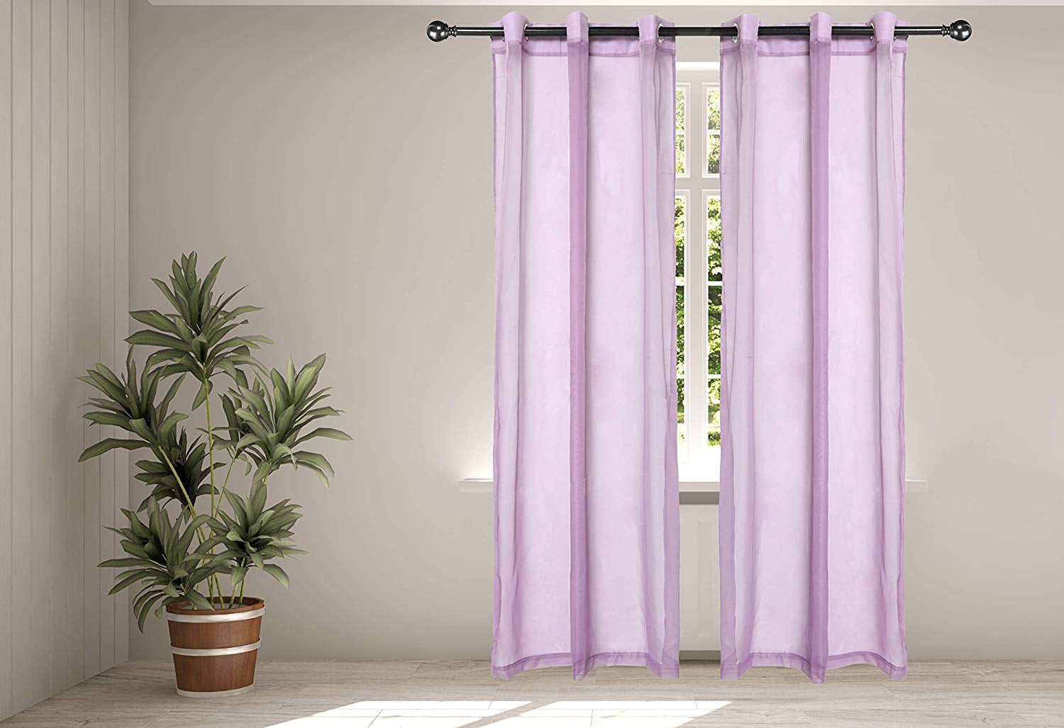 Details about   Legacy Kid Decor Chiffon Window Sheer Curtains 2 Panels Dots 54x63” Lavender! 