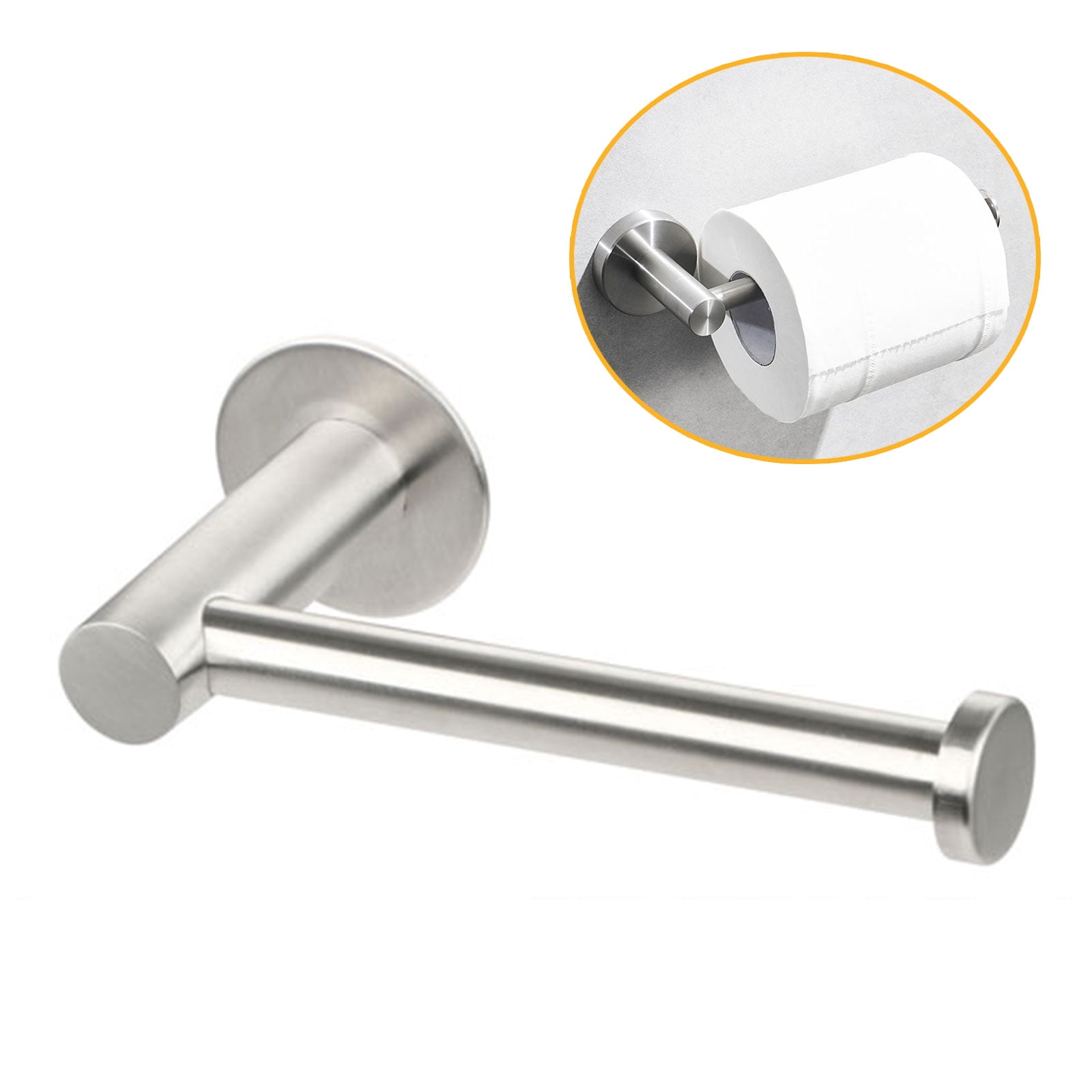 Mini Jumbo Toilet Roll Holder Dispenser Wall Mounted Brushed Stainless Steel