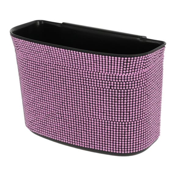 Unique Bargains Car Trash Can Portable Car Door Trash Bin Pink 1 Pc 7.1" Length 3.2" Width 5.1" Height ABS