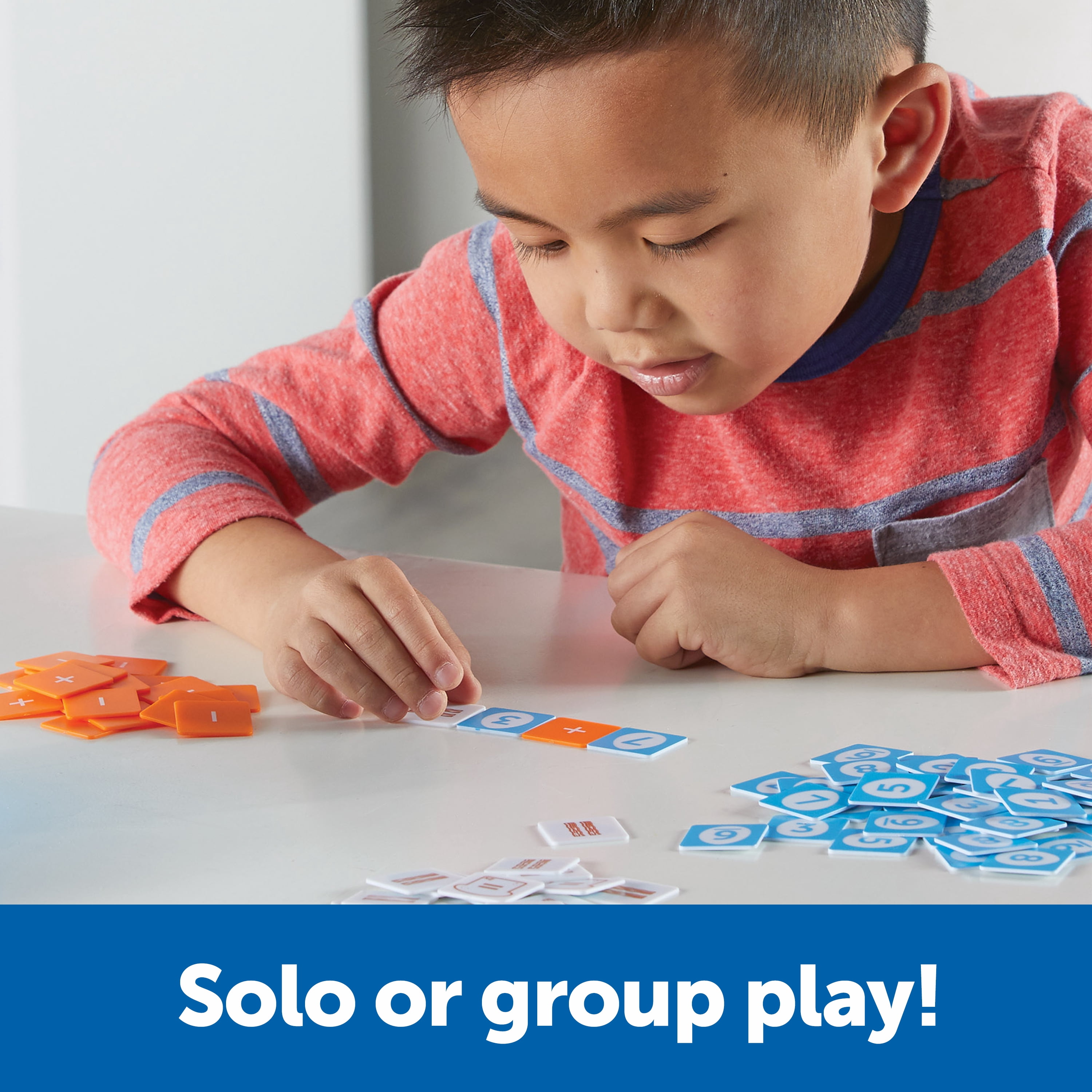 Learning Resources Math Scramble Game - 87 pieces, Educational Games for Boys and Girls Ages 5+, Math Games for Kids