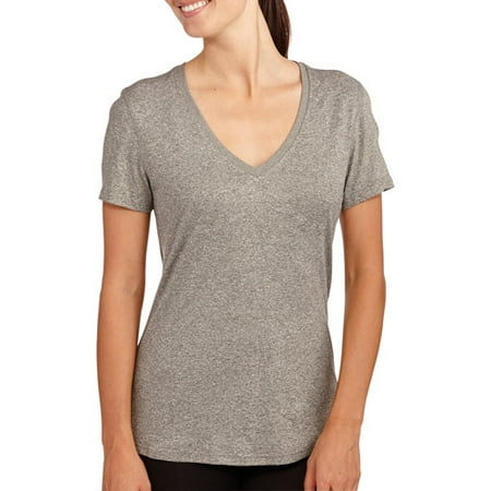 Danskin Now Women's Soft Performance Vneck T-Shirt With Wicking