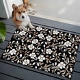 thumbnail image 3 of 2x3 Ft Entryway Area Rug, Black White Floral Kitchen Rug Runner Washable Floor Mat, Farmhouse Vintage Botanical Leaves Non Slip Indoor Door Mat Throw Carpet for Bathroom Living Room Bedroom, 3 of 8