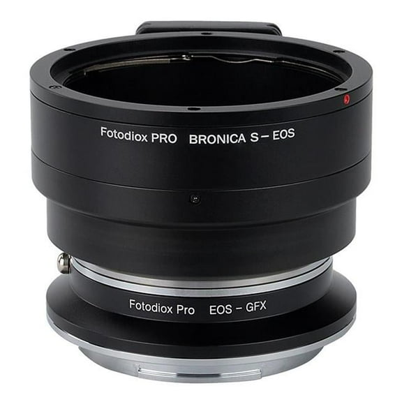 Fotodiox BS-EOS-GFX-Pro Pro Lens Mount Double Adapter for Bronica S Mount & Canon EOS D & SLR Lenses to Fujifilm G-Mount GFX