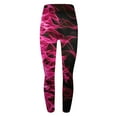 thumbnail image 6 of DeHolifer Women's Leggings High Waist Flame Printed Fitness Running Leggings Casual Fashion Tights Pink L, 6 of 6