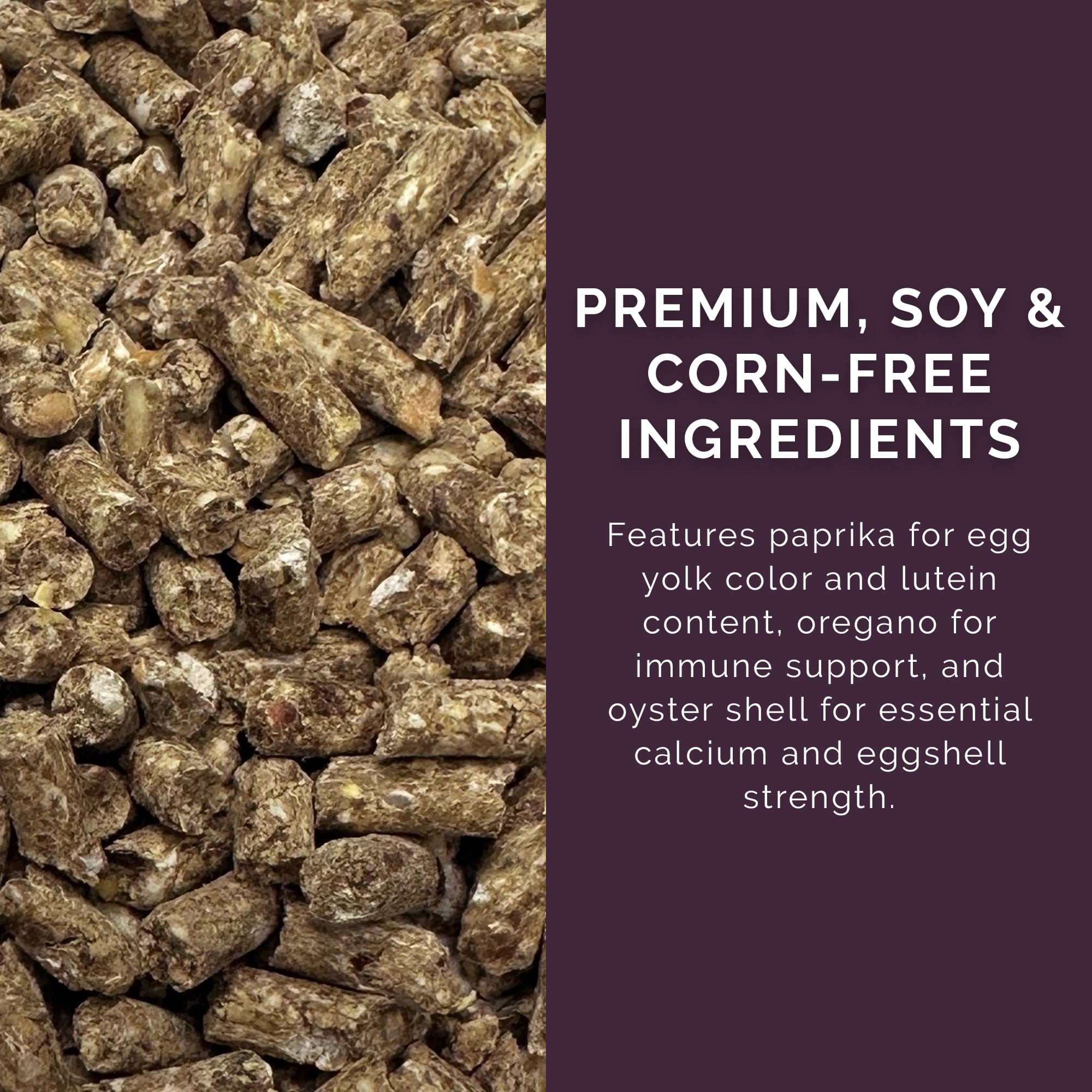 Pink Rose Organix Layer Pellet Feed, 25lbs - Non-GMO, High-Protein Poultry Feed for Healthy Hens & Nutritious Eggs, 17.5% Protein - USDA Certified Organic Blend, Soy & Corn-Free