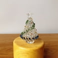 thumbnail image 4 of Honeeladyy 2.75 Inch Glass Christmas Tree Miniature Holiday Figurine Christmas Tree Figurines Stained Glass Tabletop Christmas Tree Ornaments Table Centerpiece for Home Office Christmas Decorations, 4 of 5