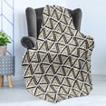 thumbnail image 4 of Geometric Soft Flannel Fleece Throw Blanket, Modern Art Triangle and Diamond Repeating Line Tiling Image, Cozy Plush for Indoor and Outdoor Use, 60" x 80", Mustard and Black, by Ambesonne, 4 of 5