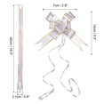 thumbnail image 2 of Unique Bargains 2.8inch Pull Bows Present Wrapping String Bows Ribbon Gold Thread Style Silver Tone 40 Pack, 2 of 6