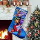 thumbnail image 1 of Rock Dog Tema: Calcetines de Navidad, fino lino blanco para colgar en escaleras y chimenea, decoración navideña para el hogar, regalo de Navidad.54cm×38cm, 1 of 5