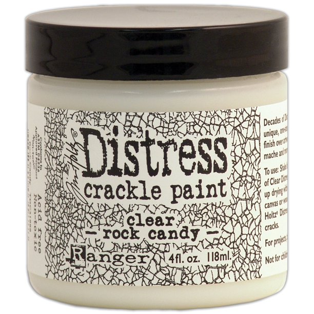 Tim Holtz Distress Crackle Paint 4 oz Jar, Clear Rock Candy Walmart