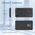 thumbnail image 5 of Rii 518BT Korean/English/Russian Bluetooth Keyboard Black New, 5 of 5