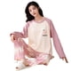 thumbnail image 2 of Pijamas de mujer de primavera y otoño, traje de algodón de manga larga, fino, de verano, para estudiantes, antiexposición, con almohadilla para el pecho, ropa para el hogar, 2 of 5