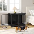 thumbnail image 2 of 31.9"Dog Crate Furniture with Barn Door,Wooden Pet Cage End Table for Small Medium Dogs up to 44 lb, 2 of 8