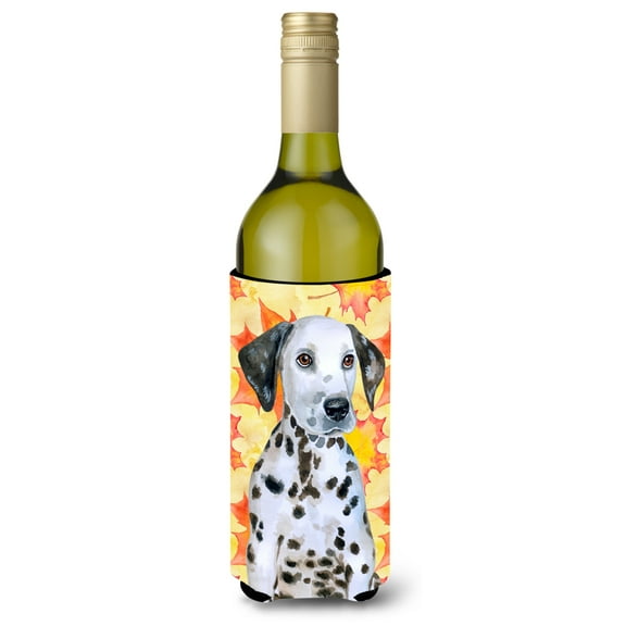 Carolines Treasures BB9969LITERK Dalmatian Puppy Fall Wine Bottle Beverge Insulator Hugger Wine Bottle multicolor