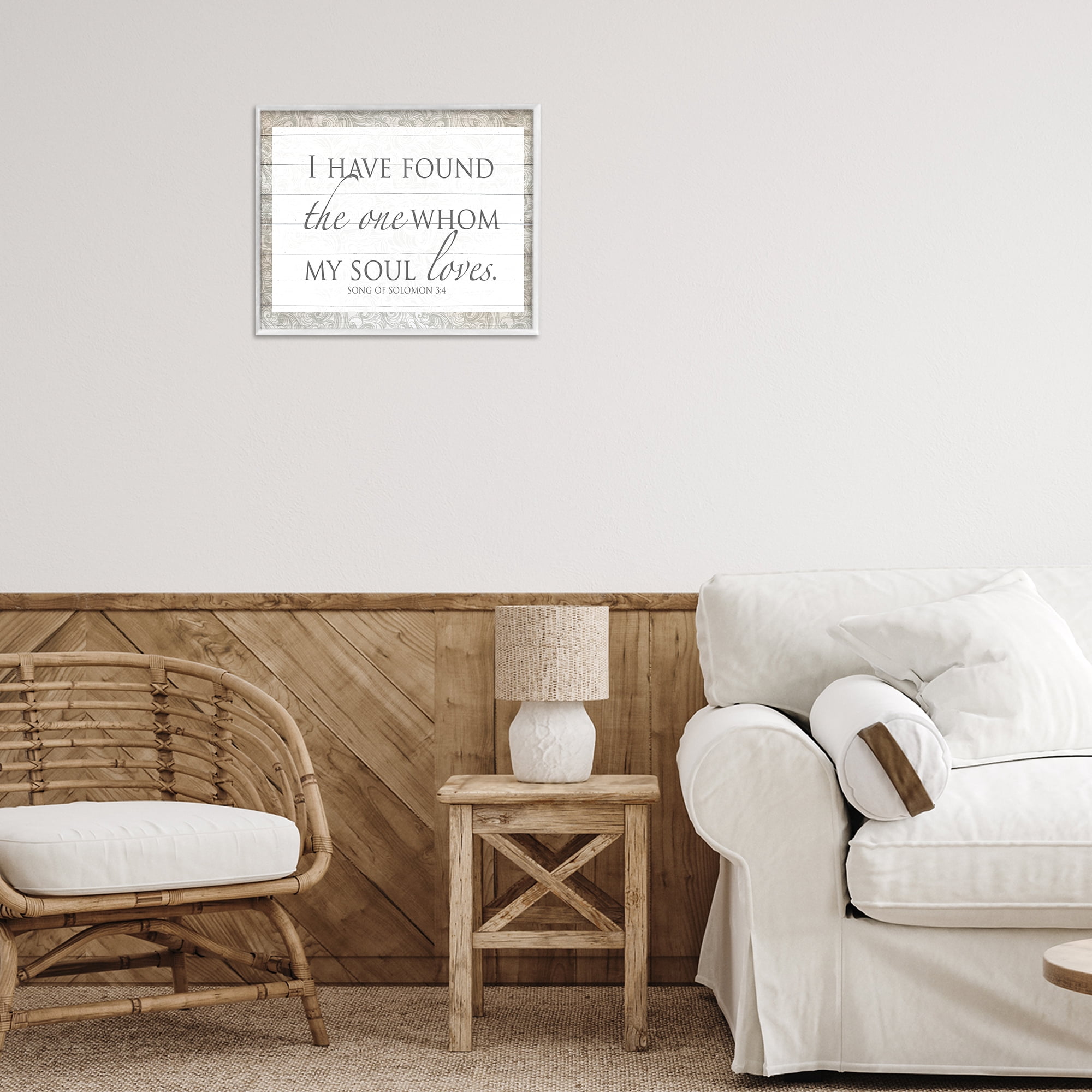 Stupell Industries The One Whom My Soul Loves White Framed Giclee Art, design by SD Graphics Studio
