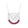 Personalized Family JewelryáWomen's Circle Initial Pendant available in Sterling Silver, Gold and White Gold